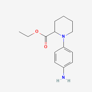 molecular formula C14H20N2O2 B12445677 1-(4-Amino-phenyl)-piperidine-2-carboxylic acid ethyl ester CAS No. 482308-04-3