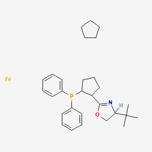 molecular formula C29H40FeNOP B12445693 (2S)-1-[(4S)-4-(1,1-Dimethylethyl)-4,5-dihydro-2-oxazolyl]-2-(diphenylphosphino)ferrocene CAS No. 178557-28-3