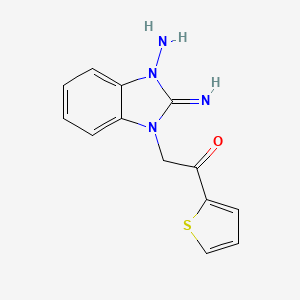 molecular formula C13H12N4OS B12445719 2-(3-amino-2-imino-2,3-dihydro-1H-benzimidazol-1-yl)-1-(thiophen-2-yl)ethanone 