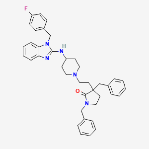 1-benzyl-3-(2-(4-(1-(4-fluorobenzyl)-1H-benzimidazol-2-yl-amino)piperidin-1-yl)ethyl)-3-(phenylmethyl)-2-oxopyrrolidine