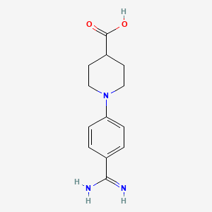 1-(4-Carbamimidoylphenyl)piperidine-4-carboxylic acid