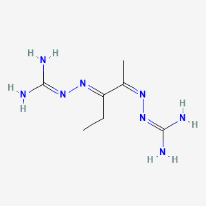 molecular formula C7H16N8 B1244578 Ethylmethylglyoxal bis(amidinohydrazone)sulfate CAS No. 106119-98-6