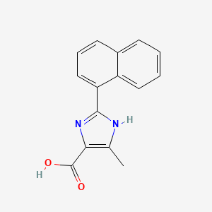 molecular formula C15H12N2O2 B12445780 5-Methyl-2-naphthalen-1-YL-3H-imidazole-4-carboxylic acid 