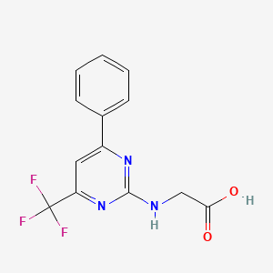 N-[6-Phenyl-4-(trifluoromethyl)pyrimidin-2-yl]glycine