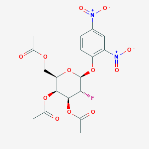 B124458 [(2R,3S,4S,5R,6S)-3,4-diacetyloxy-6-(2,4-dinitrophenoxy)-5-fluorooxan-2-yl]methyl acetate CAS No. 207975-84-6