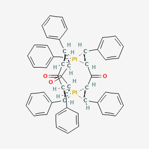 molecular formula C51H42O3Pt2 B12445816 1,5-diphenylpenta-1,4-dien-3-one;platinum 