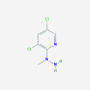 molecular formula C6H7Cl2N3 B12445832 3,5-Dichloro-2-(1-methylhydrazin-1-YL)pyridine 