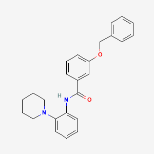 molecular formula C25H26N2O2 B12445843 3-(benzyloxy)-N-[2-(piperidin-1-yl)phenyl]benzamide 