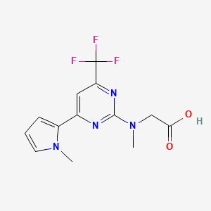 N-Methyl-N-[6-(1-methylpyrrol-2-yl)-4-(trifluoromethyl)pyrimidin-2-yl]glycine