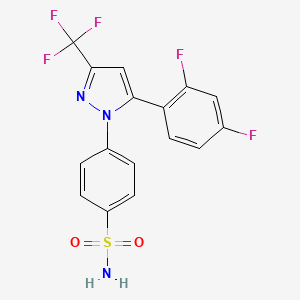 4-[5-(2,4-Difluorophenyl)-3-(trifluoromethyl)pyrazol-1-yl]benzenesulfonamide