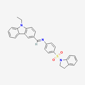 4-(2,3-dihydro-1H-indol-1-ylsulfonyl)-N-[(E)-(9-ethyl-9H-carbazol-3-yl)methylidene]aniline