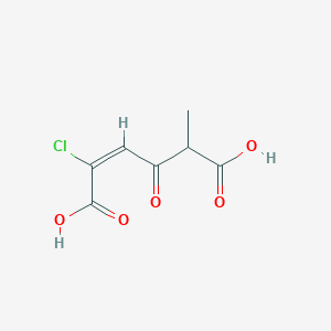 molecular formula C7H7ClO5 B1244594 2-氯-5-甲基马来酰乙酸 