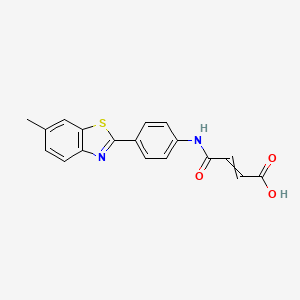 (2E)-3-{[4-(6-methyl-1,3-benzothiazol-2-yl)phenyl]carbamoyl}prop-2-enoic acid