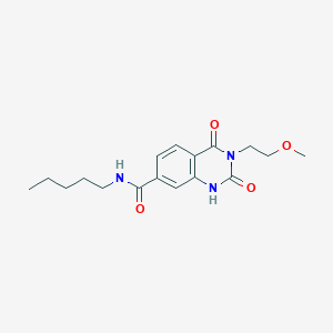 molecular formula C17H23N3O4 B1244600 3-(2-甲氧基乙基)-2,4-二氧代-N-戊基-1H-喹唑啉-7-甲酰胺 