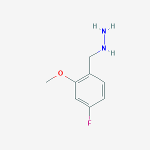 [(4-Fluoro-2-methoxyphenyl)methyl]hydrazine