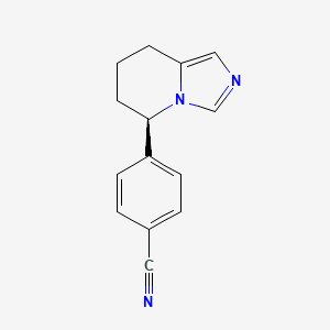 molecular formula C14H13N3 B1244612 4-[(5r)-5,6,7,8-四氢咪唑并[1,5-a]吡啶-5-基]苯甲腈 