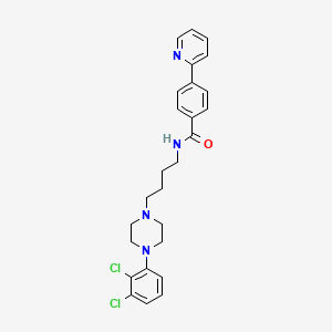 molecular formula C26H28Cl2N4O B1244618 N-(4-(4-(2,3-dichlorophenyl)piperazin-1-yl)butyl)-4-(pyridin-2-yl)benzamide 