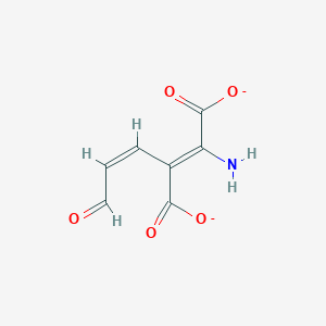 molecular formula C7H5NO5-2 B1244624 顺式，顺式-2-氨基-3-(3-氧代丙-1-烯基)丁-2-烯二酸酯 
