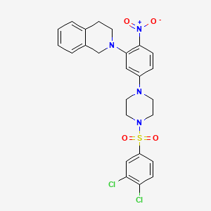 2-(5-{4-[(3,4-Dichlorophenyl)sulfonyl]piperazin-1-yl}-2-nitrophenyl)-1,2,3,4-tetrahydroisoquinoline