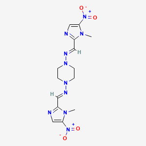 N,N'-Bis((1-methyl-5-nitro-1H-imidazol-2-yl)methylene)-1,4-piperazinediamine