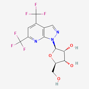 (2R,3R,4S,5R)-2-(4,6-Bis(trifluoromethyl)-1H-pyrazolo-[3,4-b]-pyridin-1-yl)-5-(hydroxymethyl)tetrahydrofuran-3,4-diol