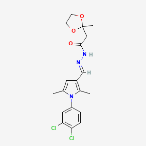 (2-Methyl-[1,3]dioxolan-2-yl)-acetic acid [1-(3,4-dichloro-phenyl)-2,5-dimethyl-1H-pyrrol-3-ylmethylene]-hydrazide