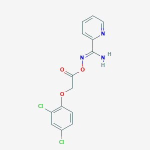 N'-{[2-(2,4-dichlorophenoxy)acetyl]oxy}pyridine-2-carboximidamide