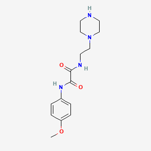 N-(4-methoxyphenyl)-N'-[2-(piperazin-1-yl)ethyl]ethanediamide