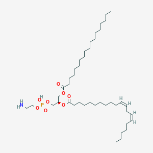 molecular formula C43H82NO8P B1244663 1-十八烷酰基-2-(11Z,14Z-二十碳二烯酰基)-sn-甘油-3-磷酸乙醇胺 