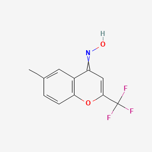 N-[6-methyl-2-(trifluoromethyl)chromen-4-ylidene]hydroxylamine