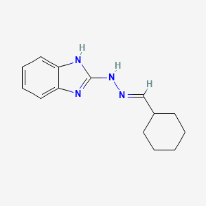 N-[(E)-cyclohexylmethylideneamino]-1H-benzimidazol-2-amine