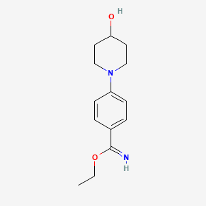 4-(4-Hydroxy-piperidin-1-YL)-benzimidic acid ethyl ester