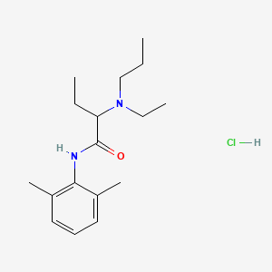 molecular formula C17H29ClN2O B1244672 Etidocaine hydrochloride CAS No. 38188-13-5