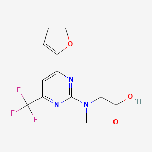 N-[6-(2-Furyl)-4-(trifluoromethyl)pyrimidin-2-yl]-N-methylglycine