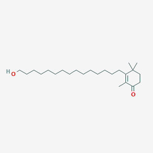 molecular formula C24H44O2 B1244673 2-Cyclohexen-1-one, 3-(15-hydroxypentadecyl)-2,4,4-trimethyl- CAS No. 220757-88-0