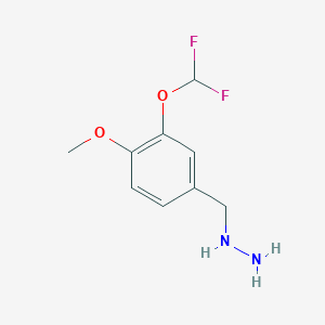 1-[(3-(Difluoromethoxy)-4-methoxyphenyl]methyl)hydrazine