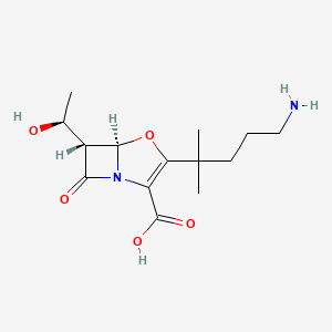 (5r,6r)-3-[4-Amino-1,1-dimethylbutyl]-6-[(s)-1-hydroxyethyl]-7-oxo-4-oxa-1-azabicyclo[3.2.0]hept-2-ene-2-carboxylic acid