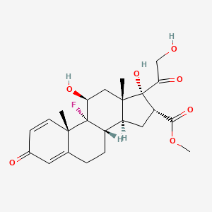 methyl (8S,9R,10S,11S,13S,14S,16R,17R)-9-fluoro-11,17-dihydroxy-17-(2-hydroxyacetyl)-10,13-dimethyl-3-oxo-6,7,8,11,12,14,15,16-octahydrocyclopenta[a]phenanthrene-16-carboxylate