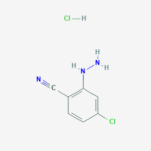 4-Chloro-2-hydrazinylbenzonitrile hydrochloride