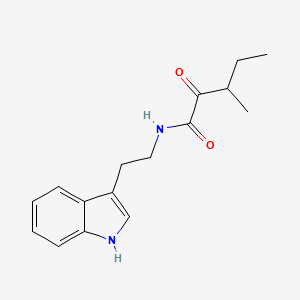 molecular formula C16H20N2O2 B1244679 戊酰胺，N-[2-(1H-吲哚-3-基)乙基]-3-甲基-2-氧代- CAS No. 183314-24-1