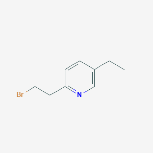 molecular formula C9H12BrN B12446802 2-(2-Bromoethyl)-5-ethylpyridine 