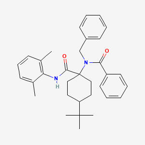 molecular formula C33H40N2O2 B12446813 N-benzyl-N-{4-tert-butyl-1-[(2,6-dimethylphenyl)carbamoyl]cyclohexyl}benzamide 