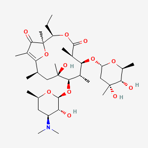 (1R,2R,5R,6S,7S,8R,9R,11R)-6-[(2R,4R,5S,6S)-4,5-dihydroxy-4,6-dimethyloxan-2-yl]oxy-8-[(2S,3R,4S,6R)-4-(dimethylamino)-3-hydroxy-6-methyloxan-2-yl]oxy-2-ethyl-9-hydroxy-1,5,7,9,11,13-hexamethyl-3,15-dioxabicyclo[10.2.1]pentadec-12-ene-4,14-dione