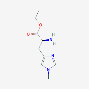 molecular formula C9H15N3O2 B12446825 Ethyl Nt-methyl-L-histidinate 