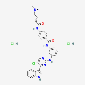 molecular formula C31H30Cl3N7O2 B12446852 (E)-THZ1 (dihydrochloride) 