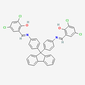 2,2'-{9H-fluorene-9,9-diylbis[benzene-4,1-diylnitrilo(E)methylylidene]}bis(4,6-dichlorophenol)