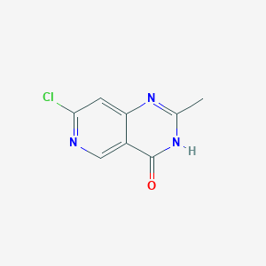 molecular formula C8H6ClN3O B12446867 7-Chloro-2-methylpyrido[4,3-d]pyrimidin-4(3H)-one 