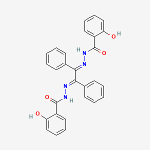 molecular formula C28H22N4O4 B1244691 Diphenylglyoxal bis(2-hydroxybenzoyl hydrazone) CAS No. 73319-79-6