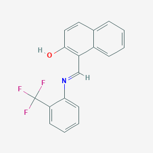 1-[(E)-{[2-(trifluoromethyl)phenyl]imino}methyl]naphthalen-2-ol