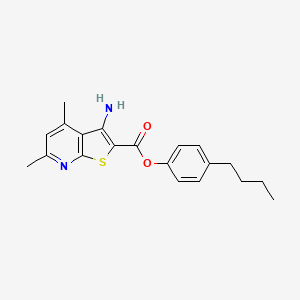 4-Butylphenyl 3-amino-4,6-dimethylthieno[2,3-b]pyridine-2-carboxylate